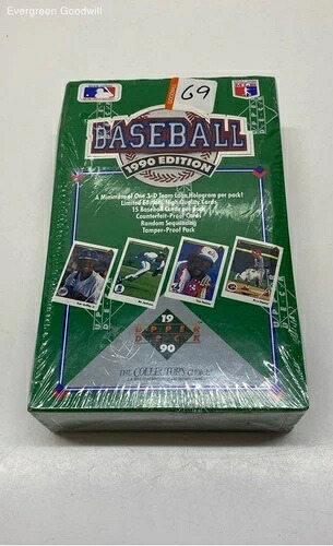 1990年 Upper Deck ベースボールカードボックス 未開封 新品 工場出荷時未開封|トレーディングカード ラフテル