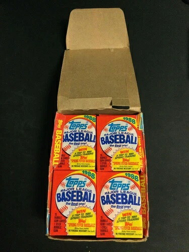 (36) 1988 Topps ベースボール 未開封パック ボックス付き|トレーディングカード ラフテル