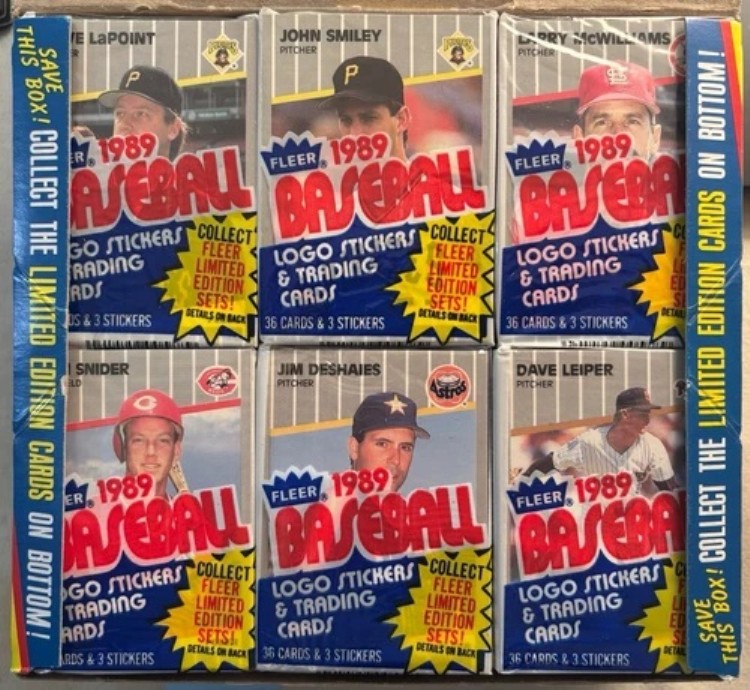 1989 FLEER BASEBALL 6 未開封 チェロ PAX 216 CRDS ジョンソン グリフィー スモルツ フレッシュボックス|トレーディングカード ラフテル