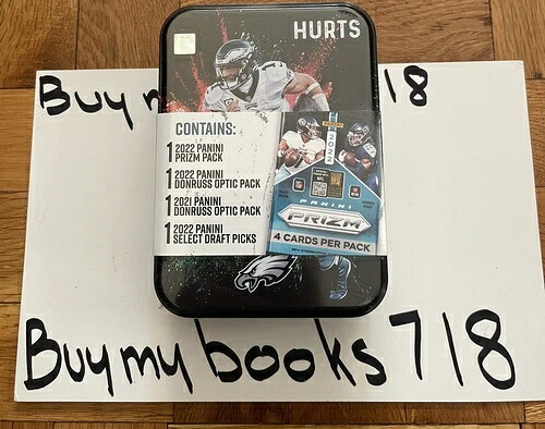 ジェイレン・ハーツ NFL リテールパック コレクターズ缶！オプティック、セレクト、プリズムのパック入り｜トレーディングカード　ラフテル