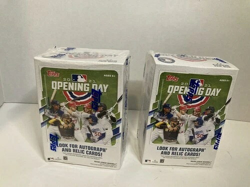 2021 Topps オープニング デー 工場未開封 ブラスター ボックス 11 パック 77 枚のカード ロット 2 個!｜トレーディングカード　ラフテル