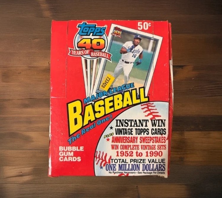 1991 Topps ベースボールカード 40周年記念 工場未開封ボックス｜トレーディングカード　ラフテル