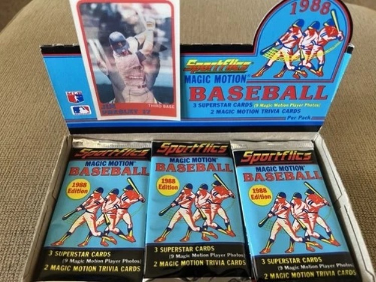 1988 スポーツフリックス マジックモーション ベースボールカード (MLB) 未開封 36パック入りボックス|トレーディングカード ラフテル