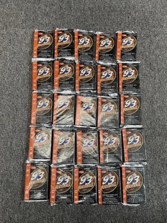 1993年 プロセット NFL フットボール 工場未開封 ジャンボパック 32枚入り 25パックセット｜トレーディングカード　ラフテル