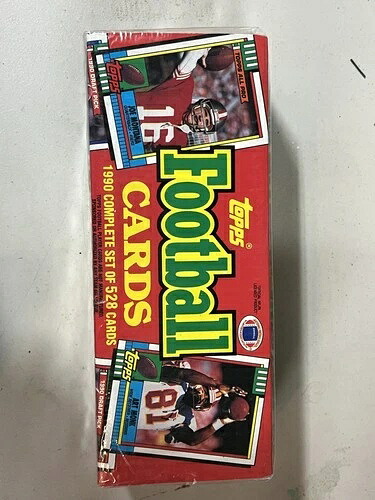 1990年 Topps フットボール コンプリートセット、カード528枚、工場未開封|トレーディングカード ラフテル