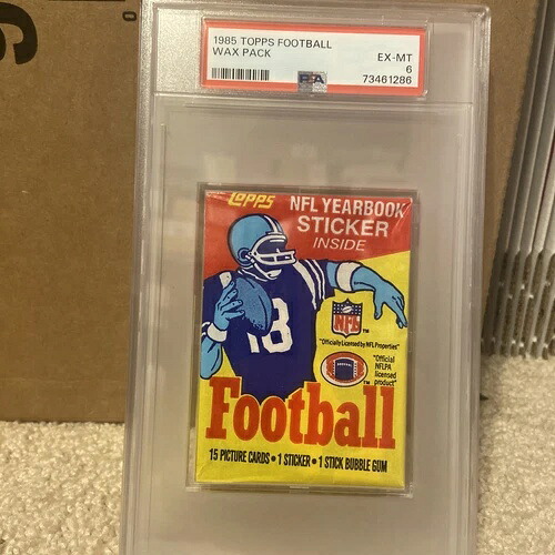 1985 Topps フットボールパック 工場未開封 PSA 6|トレーディングカード ラフテル