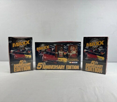 MAXX NASCAR 1988-1992 レースカード 5周年記念版 新品未開封 3枚セット｜トレーディングカード　ラフテル