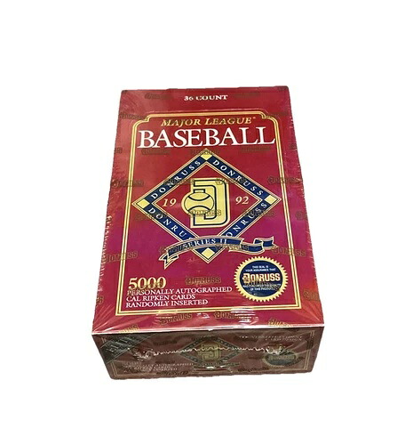 1992年 Donruss シリーズ2 野球 ファクトリー シールワックスボックス 36パック Cal Ripken オート|トレーディングカード ラフテル