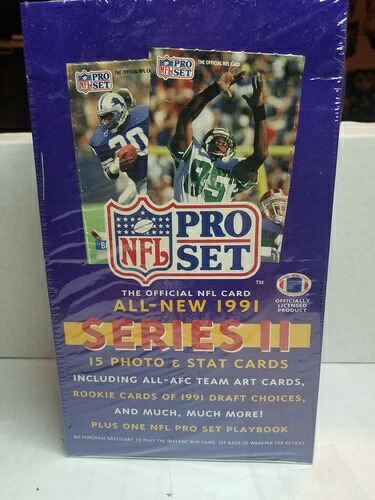 1991 NFL プロセット フットボールカード 新品 工場未開封ボックス シリーズ 2 (ワックスパック 36 個)|トレーディングカード ラフテル