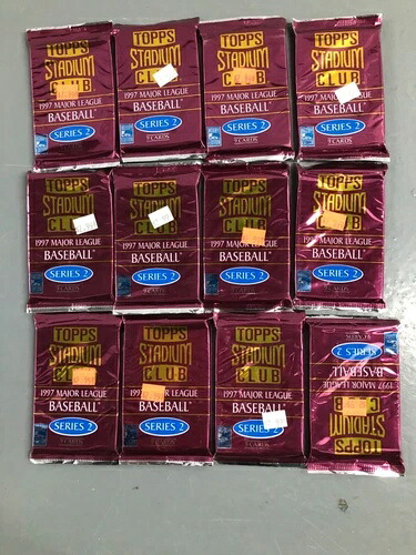 1997 Topps スタジアムクラブ シリーズ2 ベースボールホビー 12 工場未開封パック ロット|トレーディングカード ラフテル