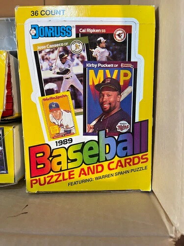 1989 MLB ドンラス ベースボールパズル&トレーディングカード ボックス 36個入り 密封ワックスパック|トレーディングカード ラフテル