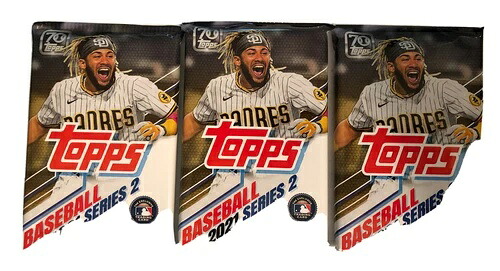 新登場!! Topps Baseball 2021 シリーズ 2 (16 枚/パック) 3 個セット *工場未開封*｜トレーディングカード　ラフテル
