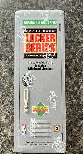 1991-92 U D ジョーダン ロッカー シリーズ ボックス #3 - オープンボックス 5パック未開封 2パック未開封|トレーディングカード ラフテル