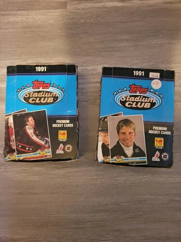 1991 Topps スタジアムクラブ プレミアム NHL ホッケーカード 2ボックス 36枚入り 工場未開封パック|トレーディングカード ラフテル