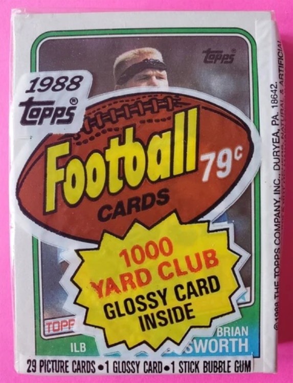 フットボール 1988 TOPPS 工場封印 NFL チェロパック - トップ ブライアン・ボズワース - x1｜トレーディングカード　ラフテル 43,560円