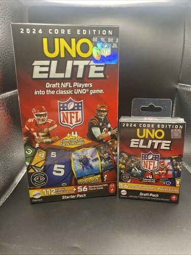2024 コアエディション Uno Elite NFL スターターデッキ プラス ドラフトパック 1個 未開封新品|トレーディングカード ラフテル