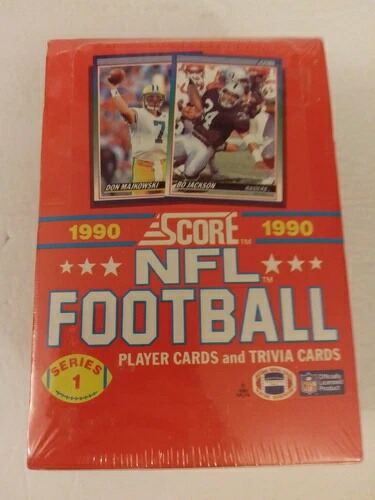 1990 スコア シリーズ 1 NFL フットボール選手カード & トリビアカード 36 パック 未開封ボックス|トレーディングカード ラフテル