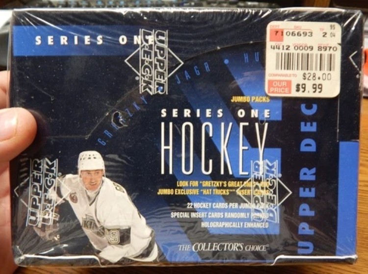 1993-94 UD アッパーデッキ シリーズ 1 ホッケー ジャンボボックス 工場未開封 LQQK｜トレーディングカード　ラフテル