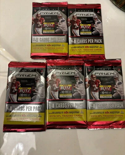 2019 フットボール パニーニ プリズム NFL フットボール (5) ブラスターパック マレー RC オレンジ ディスコ|トレーディングカード ラフテル