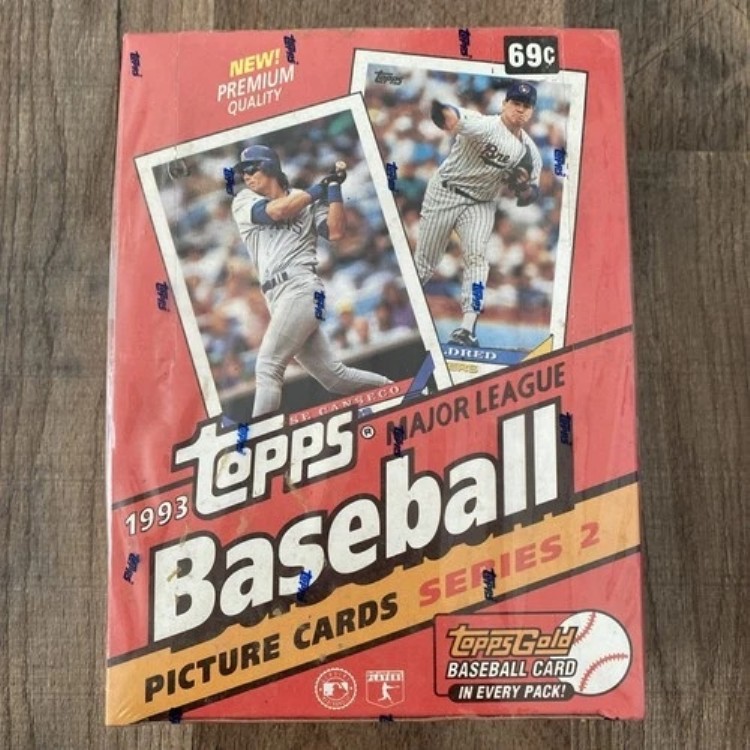 1993 Topps ベースボール シリーズ 2 ワックスボックス 工場未開封 36パック｜トレーディングカード　ラフテル