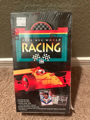 1992 ALL WORLD RACING - 密封ボックス - 36パック｜トレーディングカード　ラフテル