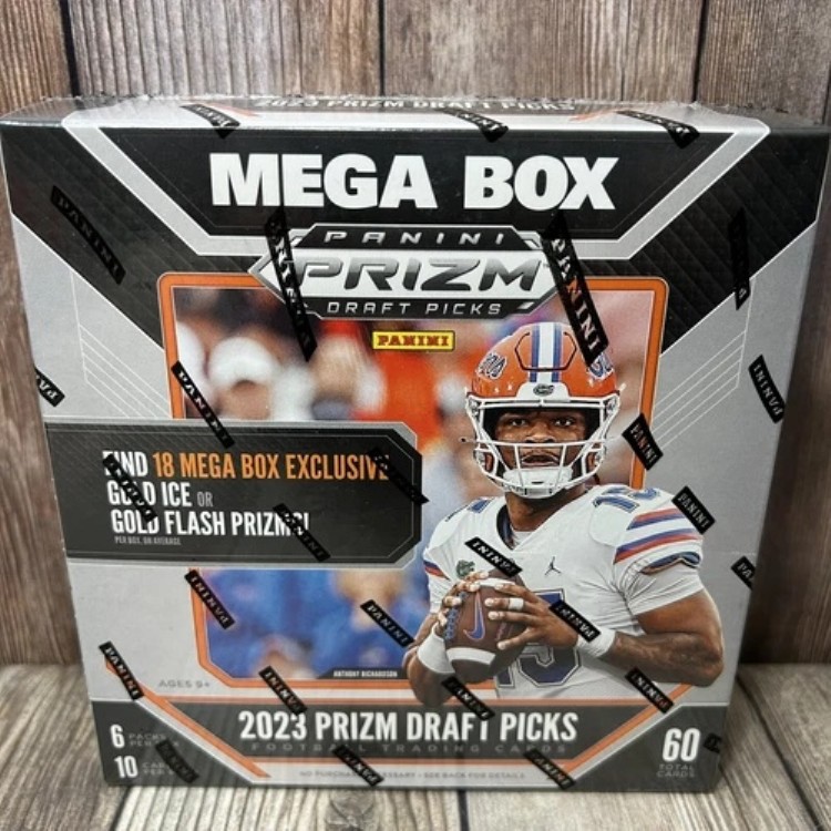 2023年 パニーニ プリズム ドラフトピック フットボール ファクトリーシール メガボックス ゴールド フラッシュ/アイス｜トレーディングカード　ラフテル