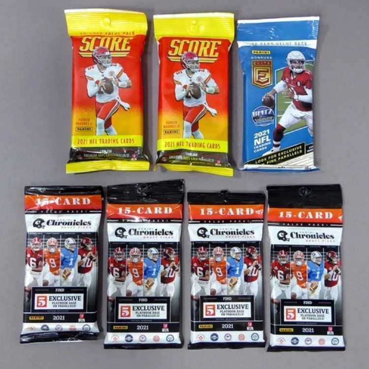 フットボールカード 2021 Panini Score Donruss ミックスロット 7パック 新品未開封パラレル｜トレーディングカード　ラフテル