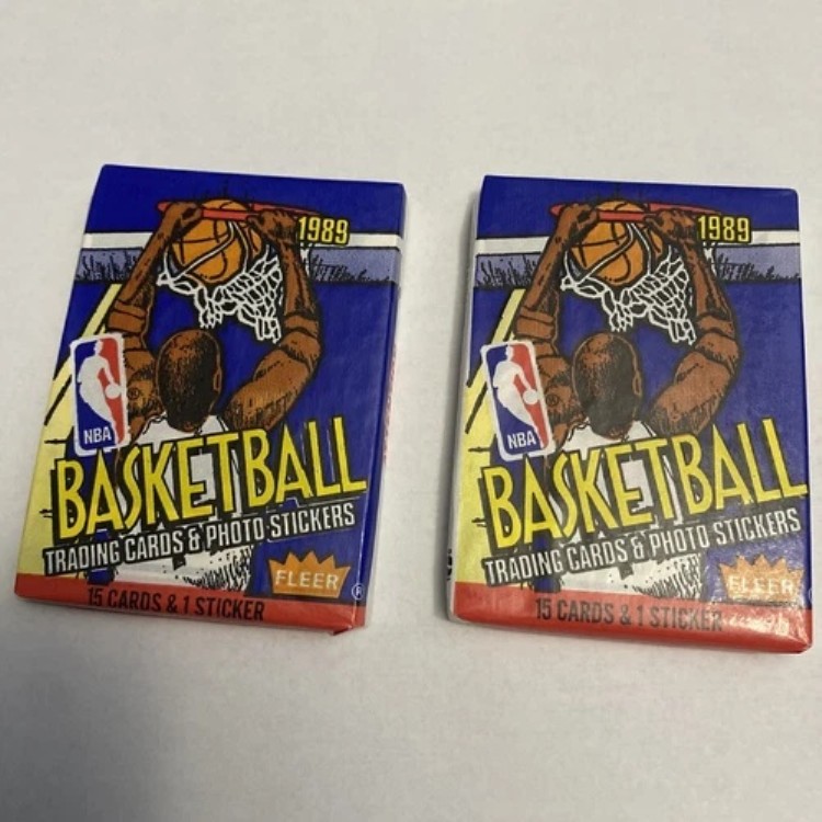 1989-90 Fleer バスケットボール 未開封 2パックセット｜トレーディングカード　ラフテル