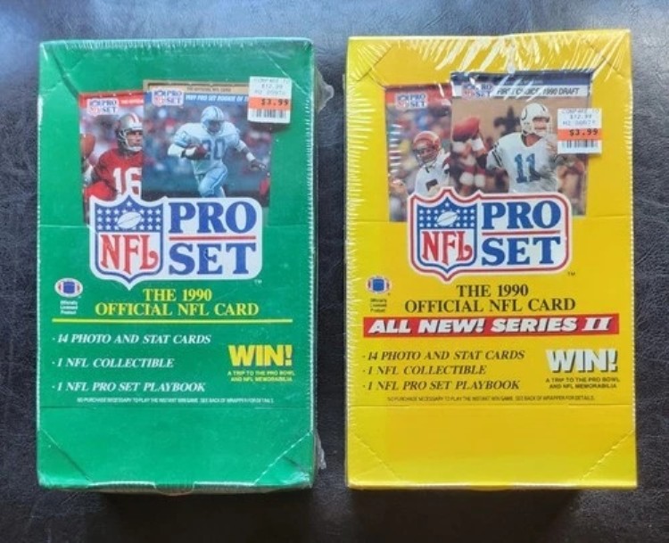 1990 NFL プロセット シリーズ 1 & 2 工場未開封ボックス フットボール オフィシャルカード｜トレーディングカード　ラフテル
