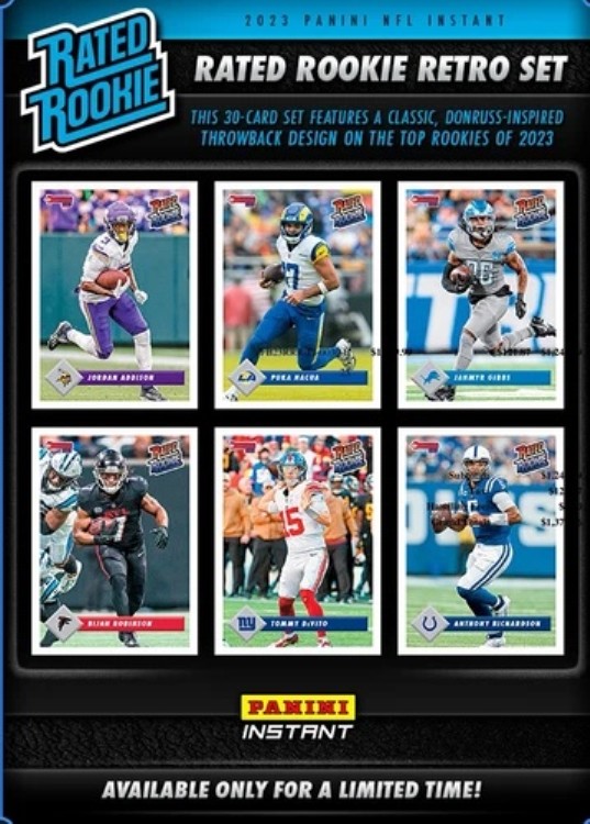 2023 Panini NFL レトロレーティング ルーキー RC コンプリートセット (30) すべて #&rsquo;d /629 未開封｜トレーディングカード　ラフテル
