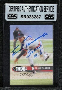 CAS認定1990年代PAO TheGoalcom Tracts Frank Tanana Sealed Auto｜トレーディングカード　ラフテル