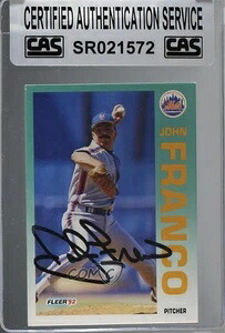 CAS 認定 1992 Fleer John Franco #504 シールド オート｜トレーディングカード　ラフテル