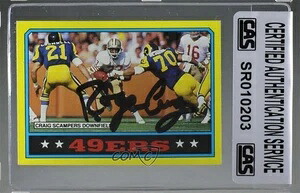 CAS認定 1986 Topps ロジャー・クレイグ サンフランシスコ 49ers #155 シール付きオート｜トレーディングカード　ラフテル