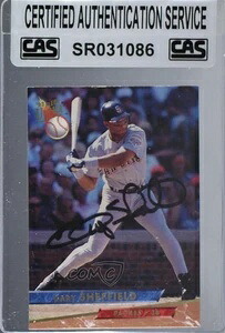 CAS認定 1993年式 Fleer Ultra Gary Sheffield #122 シール付きオート｜トレーディングカード　ラフテル