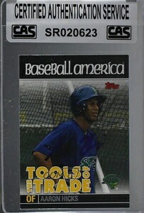 CAS認定 2010 Topps Pro デビュー アーロン・ヒックス #TT29 シール付きオート|トレーディングカード ラフテル