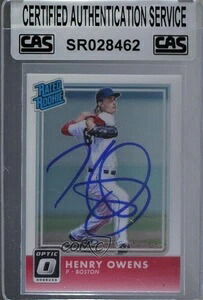 CAS認定 2016 Donruss Optic Rated Rookies Henry Owens #44 シールドルーキーRC｜トレーディングカード　ラフテル
