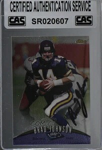 CAS認定 1998 Topps Finest No Protector Brad Johnson #47 シールドオート｜トレーディングカード　ラフテル