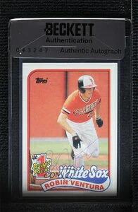 BAS 1989 Topps Robin Ventura #764 Seal of Authenticity Auto Rookie RC｜トレーディングカード　ラフテル