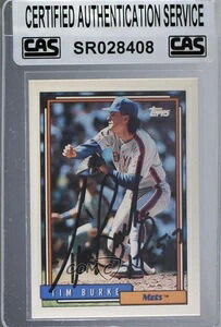 CAS認定 1992 Topps Tim Burke #322 シール付きオート｜トレーディングカード　ラフテル