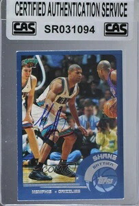 CAS認定 2002-03 Topps Shane Battier #99 シール付きオート｜トレーディングカード　ラフテル