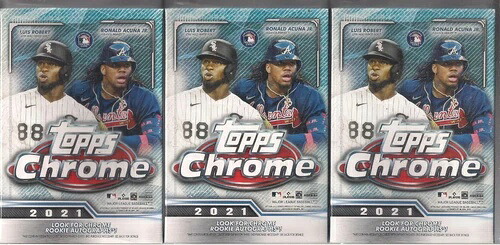 2021 Topps クロームベースボール ファクトリーシール 5パック ハンガーボックス (3ボックスロット)｜トレーディングカード　ラフテル