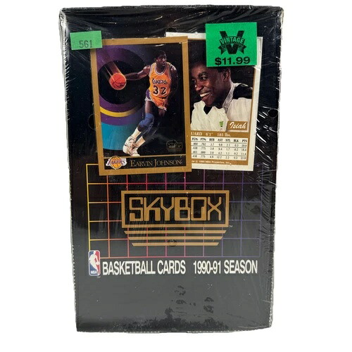 1990-91 スカイボックス シリーズ1 バスケットボールボックス 工場未開封 マジック・ジョンソン カバー｜トレーディングカード　ラフテル