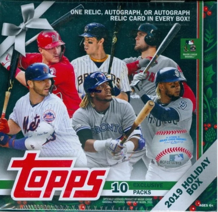 2019 Topps ホリデーベースボール ファクトリーシール メガボックス 1 オートまたはレリック｜トレーディングカード　ラフテル