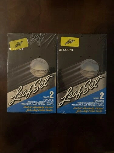 1991年リーフ ベースボールシリーズ2 トレーディングカード 工場封印ワックスボックス 72パック 2枚組｜トレーディングカード　ラフテル