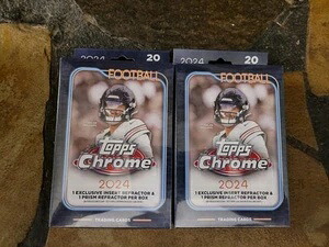 2 - 2024 Topps クローム NFL フットボール ハンガーボックス 工場密封在庫あり 迅速発送｜トレーディングカード　ラフテル