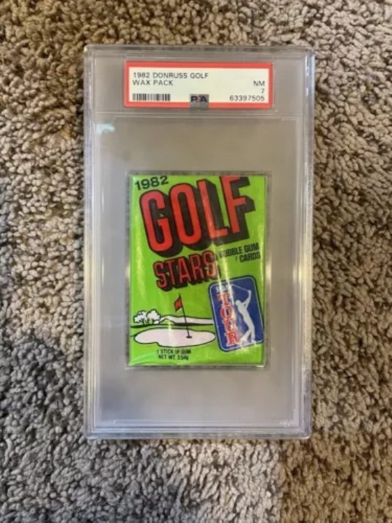 1982年 Donruss GOLF 未開封ワックスパック PSA7グレード ヴィンテージ M38｜トレーディングカード　ラフテル