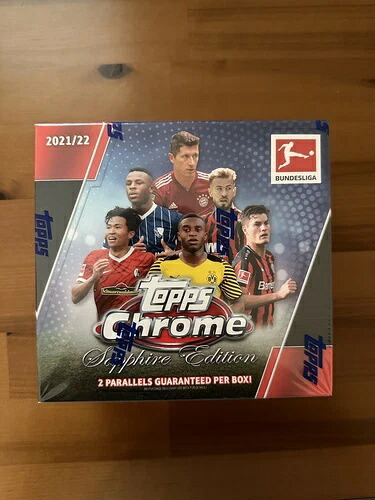 2021-22 Topps Chrome Sapphire Edition ブンデスリーガ ボックス 工場未開封|トレーディングカード ラフテル