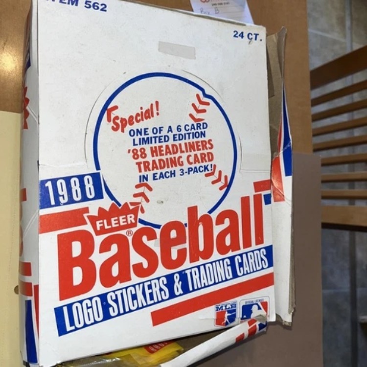 1988年 Fleer 野球ラックボックス 24パック 未開封｜トレーディングカード　ラフテル