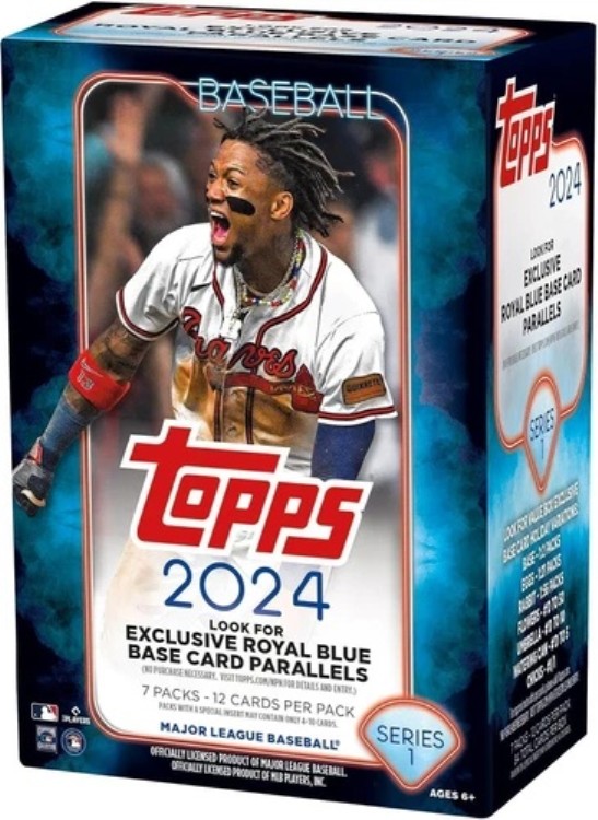 2024 シリーズ 1 野球バリューボックス - 1箱7パック入り、ミディアムサイズ、ブルー｜トレーディングカード　ラフテル