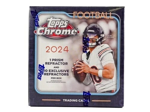 2024 Topps Chrome Football 工場未開封 7パック メガボックス リップドライブ限定｜トレーディングカード　ラフテル